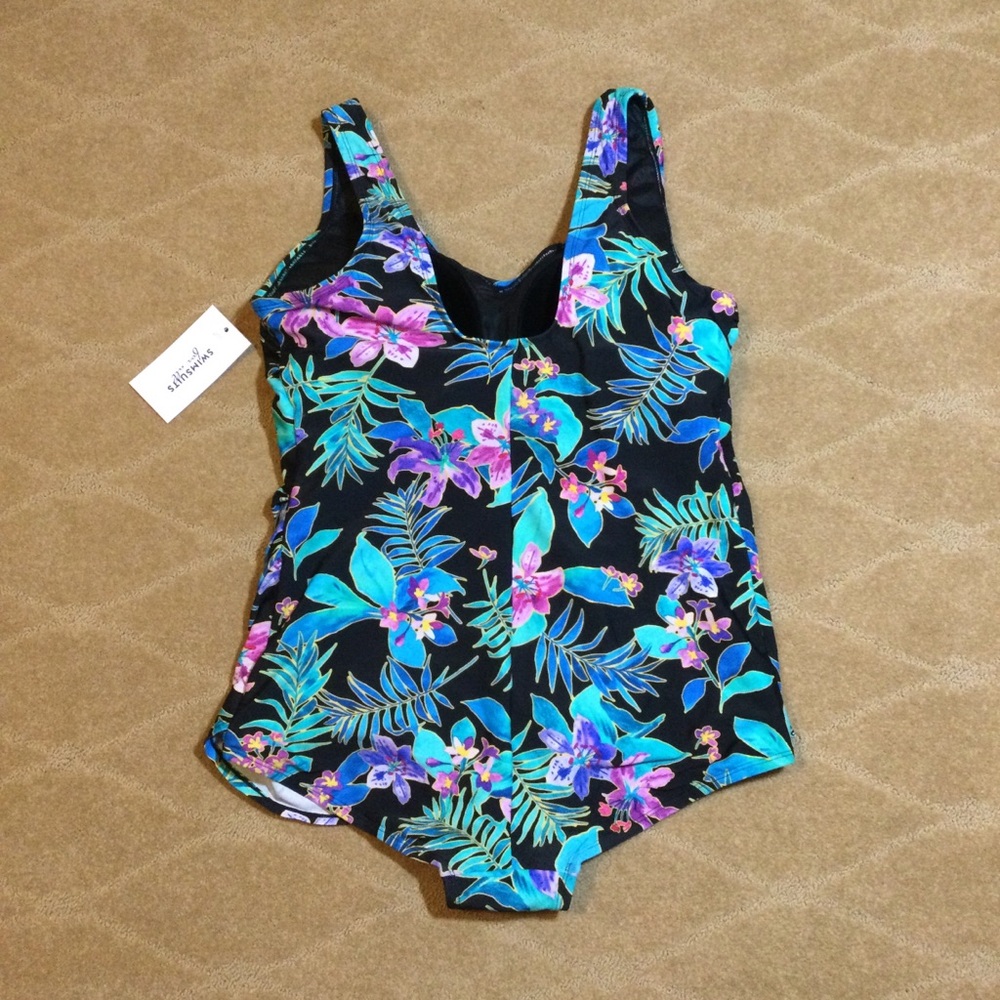 Swimsuits For All NWT Sarong-Front One-Piece Swimsuit, 16 - Picture 5 of 10